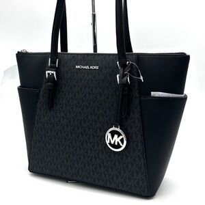 Michael Kors Large Charlotte Tote Bag Black (NWT)